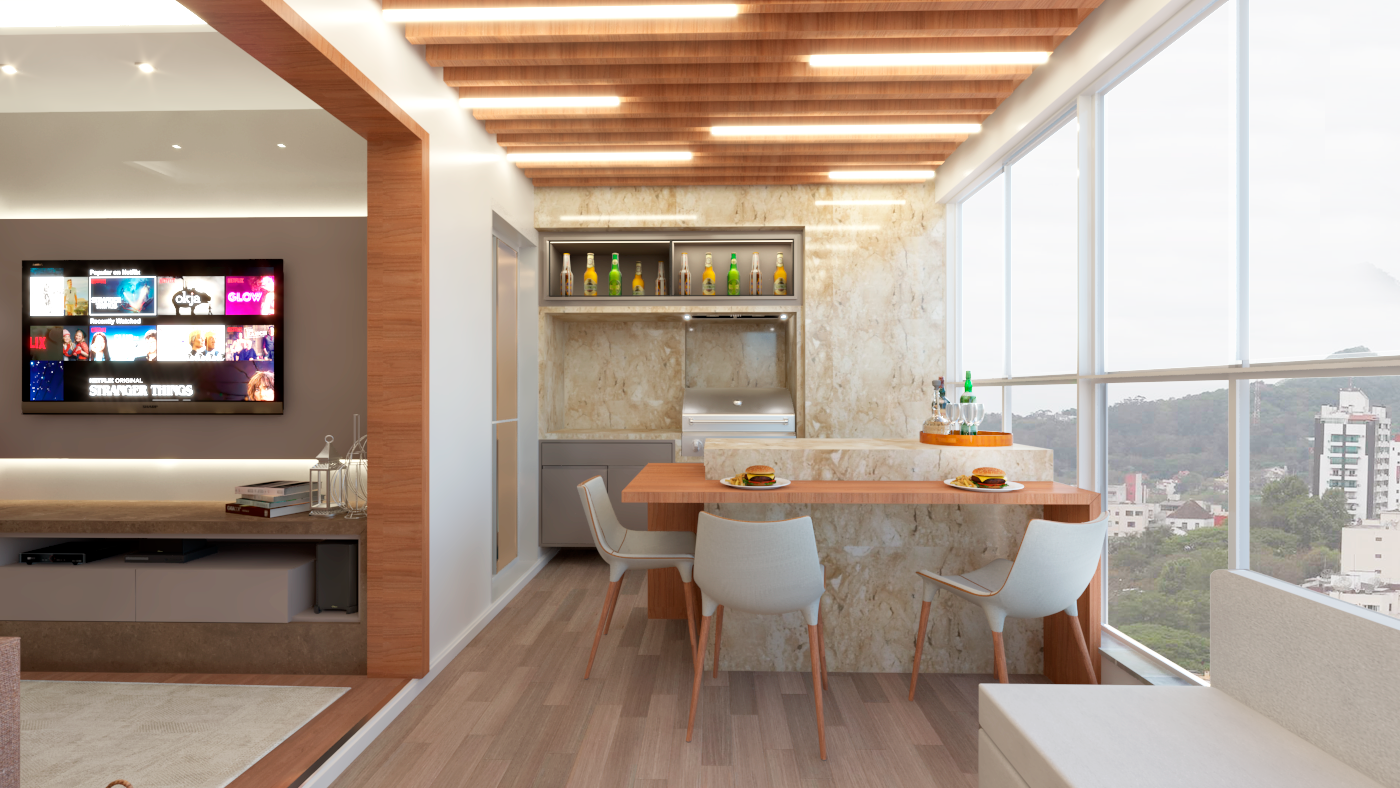 Imagem do projeto de interiores do Ap. RDA 9.
